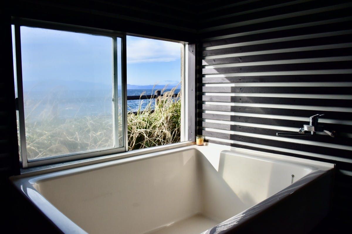 Villa Thalassa, Stay In A Private, Japanese Style House With Ocean And Mt. Fuji Views, oshima, tokyo islands, izu islands, tokyo, japan, bath room