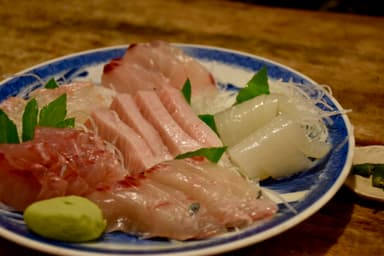 Sashimi (Local Fish) and Shells