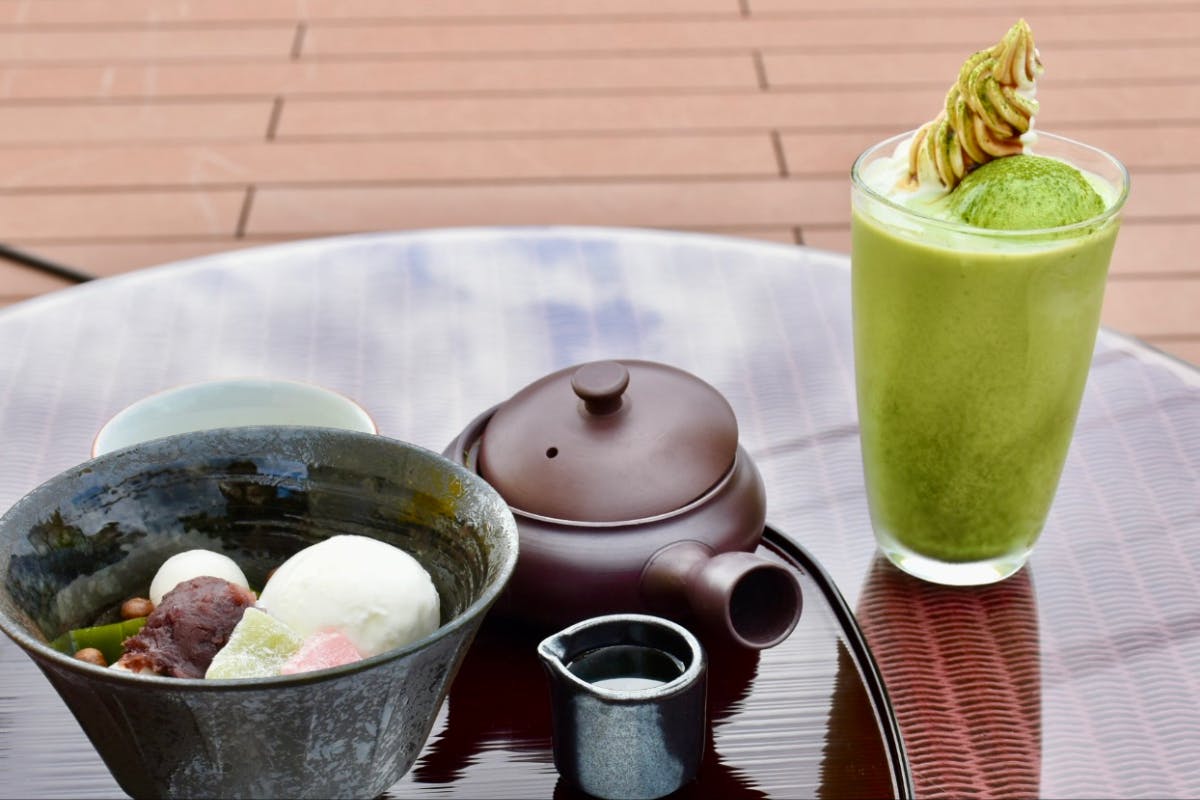 Motomachi Terrace: A Japanese Tea Café where you can savor Japanese tea and local island ingredients, with both indoor and open-air seating available