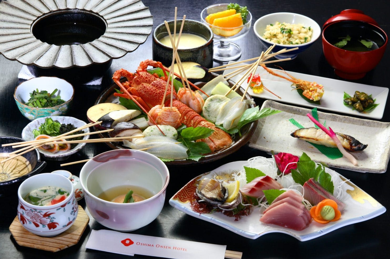 Oshima onsen hotel, dinner, accommodation, tsubaki oil Fondue, seafoods, oshima, izuoshima, tokyo, japan, tokyoislands, izuislands