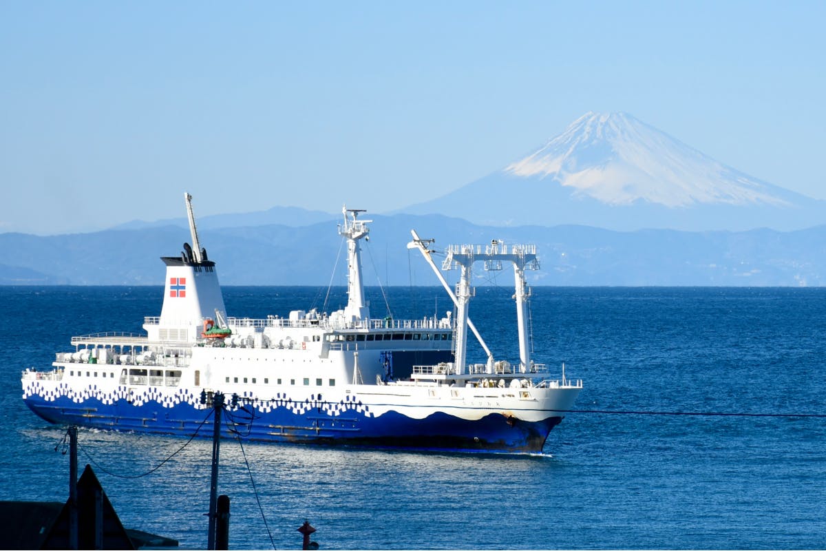 Access to the Tokyo Islands, Izu Islands, Tokyo, Japan, ship, large ship, night ferry