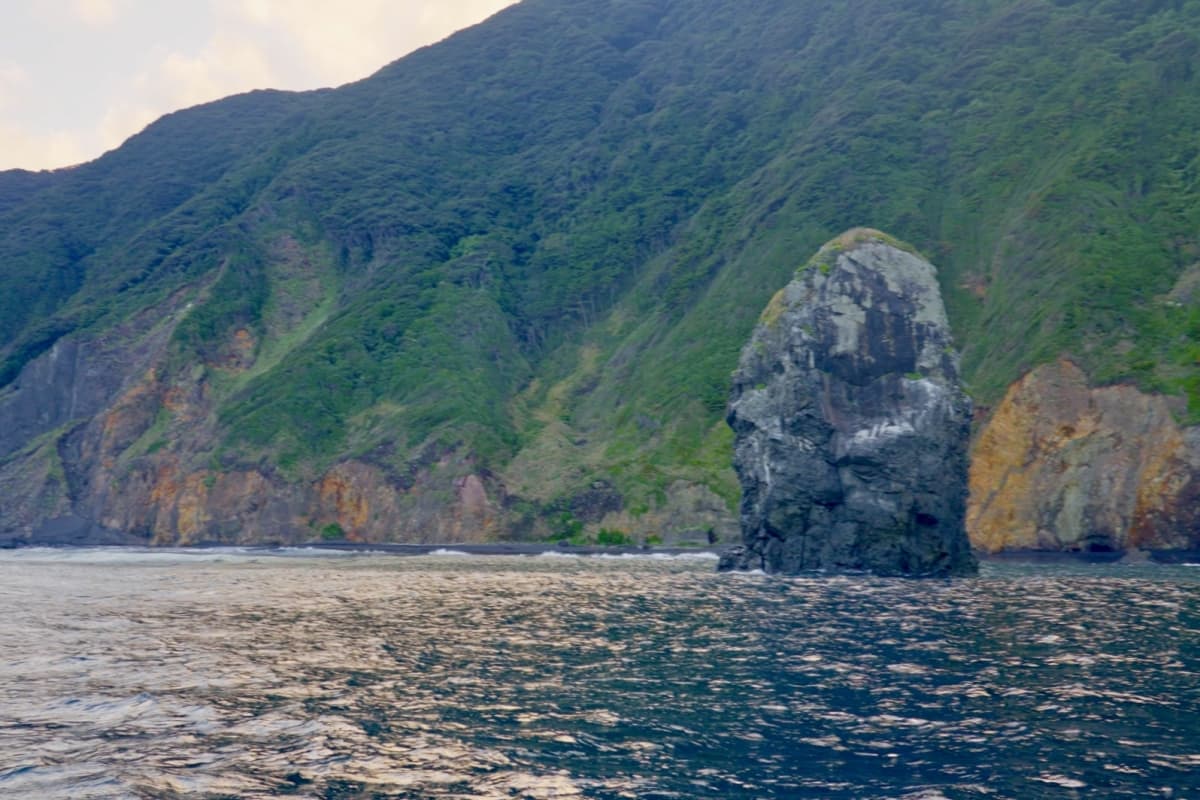 Oshima's Coastline Boat Trip, Akinomaru, Private Jet Island Hopping to Tokyo’s Wild Side: A 3-Night Journey to Hachijojima & Oshima, Tokyo Islands, Izu Islands, Tokyo, Japan