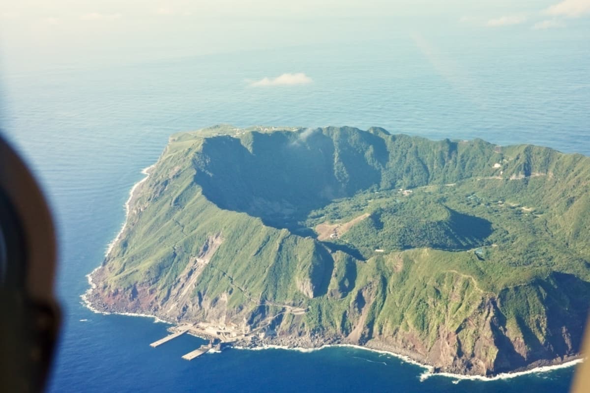Sightseeing flight over Aogashima by helicopter, Toho Air Service, Private Jet Island Hopping to Tokyo’s Wild Side: A 3-Night Journey to Hachijojima & Oshima, Tokyo Islands, Izu Islands, Tokyo, Japan