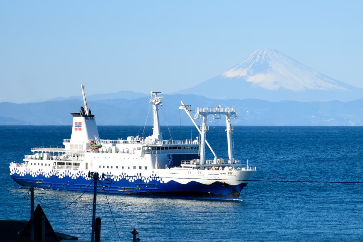 by Large ferry from Tokyo